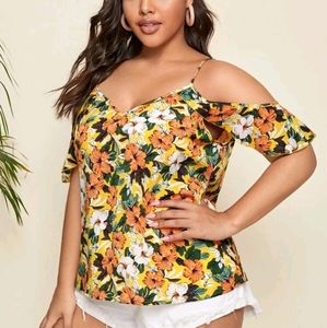 Floral off the shoulder top